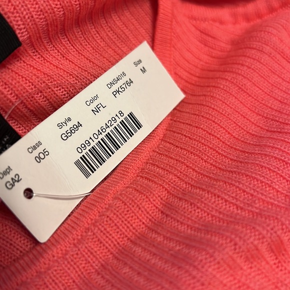 New J. Crew Merino Wool Tiered Top in Neon Flame Size Medium - Picture 5 of 5